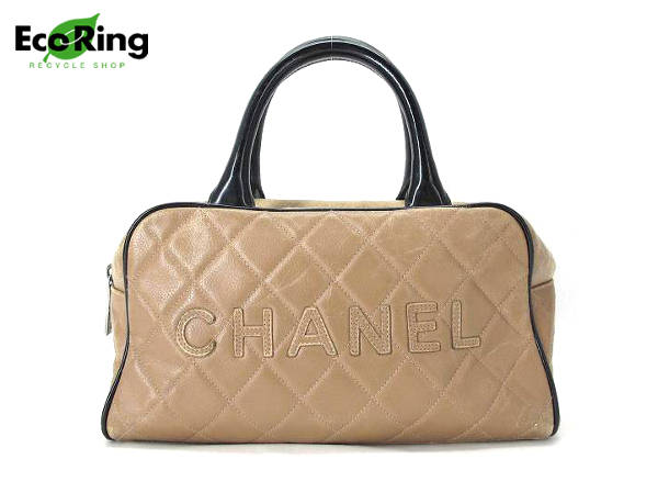 1円 シャネル マトラッセ ボストン型 レザー ハンドバッグ AV700