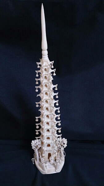 象牙 船 彫刻 おまけ付き 