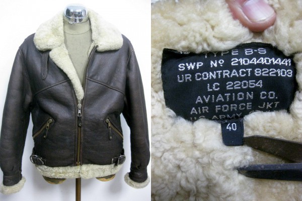 良品40肉厚AVIATION羊革ムートンB-9フライトジャケット/軍B-3B-6