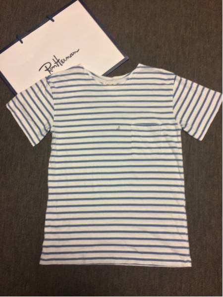美品 Oceans掲載 希少 RHCインディゴボーダーポケットTシャツ M