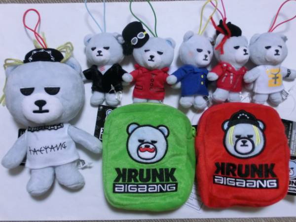 非売品 KRUNK×BIGBANG マスコット6個&ポーチ2個