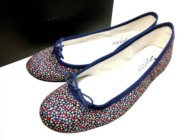 Repetto バレエシューズ パンプス コットン 37 1/2 23.5cm 総柄