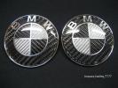◆BMW/E34 E60 E61◆黒銀 82mm+82mm オール カーボン エンブレム