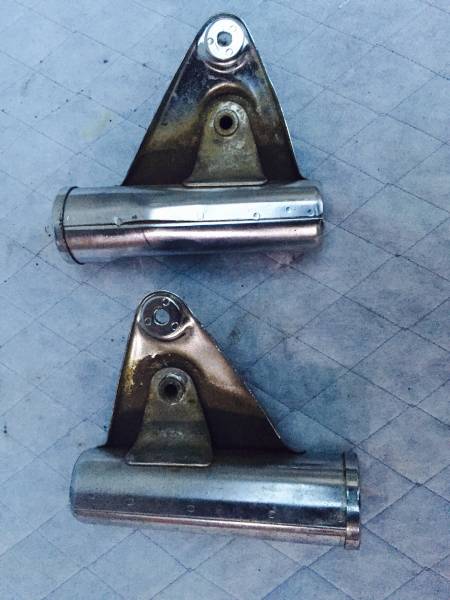 スズキ GT380 メッキライトステー左右 後期型 当時物 純正品 