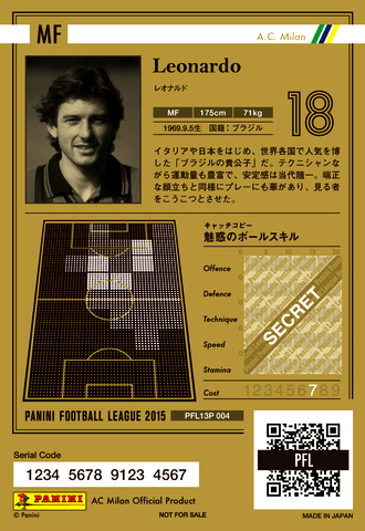 パニーニ PFL13 LE レオナルド ミランver 限定品 先送り_2