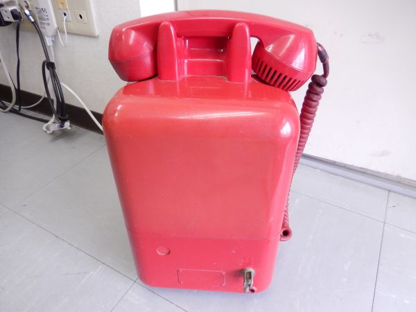 昭和レトロ 赤い公衆電話 赤電話