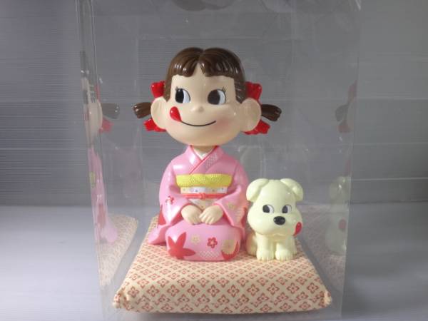 首振り【おすわり着物 ペコちゃん】お正月バージョン◆美品