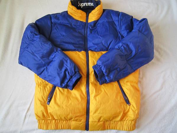Supreme シュプリーム リバーシブルダウンジャケット 黄×青L 