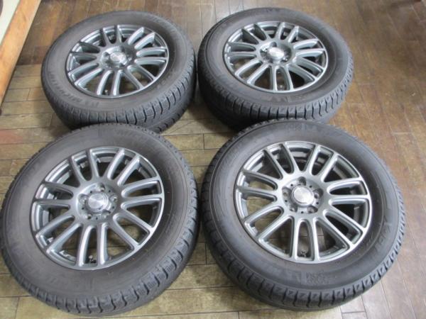美品 プリウス ウィッシュ 社外アルミ ミシュラン 195/65 溝有