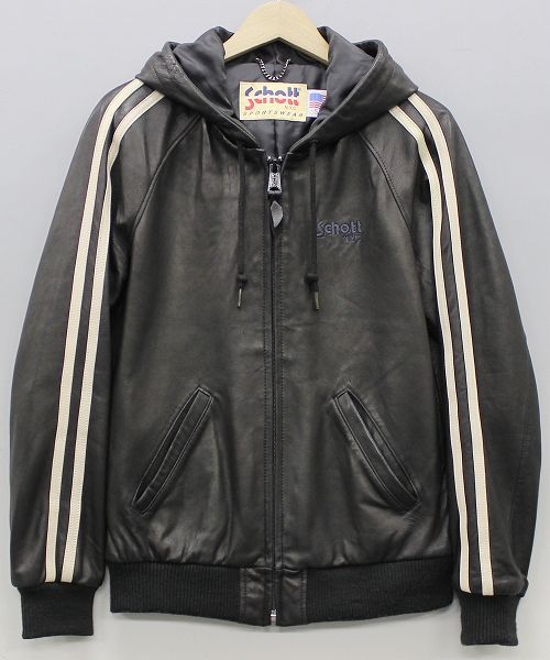 jt9709/ショット ラムレザーパーカー Schott