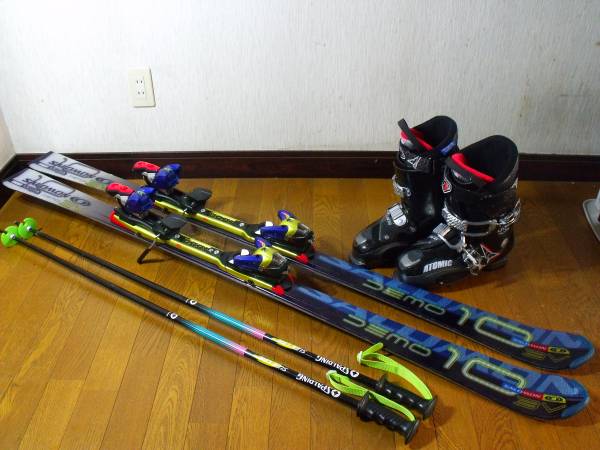 D9-C板160/靴27-27.5cm SALOMONカービングスキー4点セットATOMIC