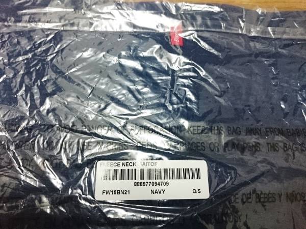 送料無料 新品 FW15 Supreme Fleece Neck Gaiter NAVY ネイビー