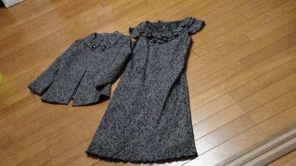 クレイサス★上品 ツイード ワンピース スーツ カメリア 38 9 M