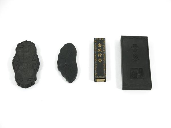 オフィシャル通販サイト P846 書道家放出 古い中国墨 箱無し 4点