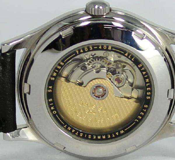 【オリス】ポインターデイト 7403-40B Cal.574 自動巻 メンズ☆