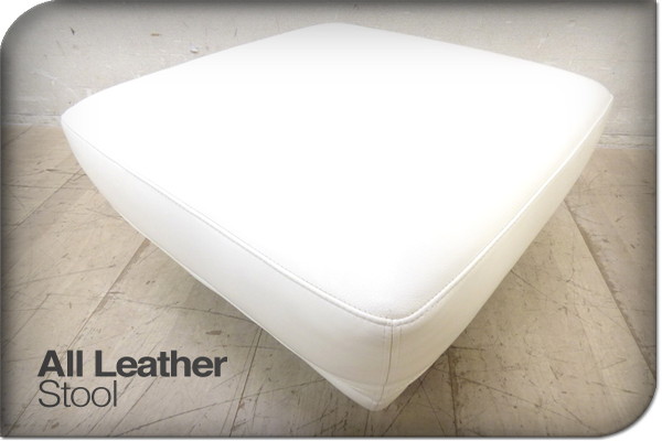 ■展示品■IDC大塚■Domicil■白総革■スツール■9万■aaa1079e