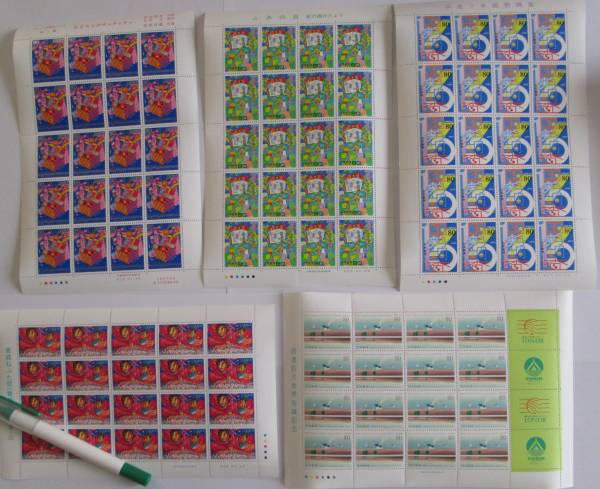 ☆通信用80円20枚シート6種、80円16枚シート1枚額面10880円