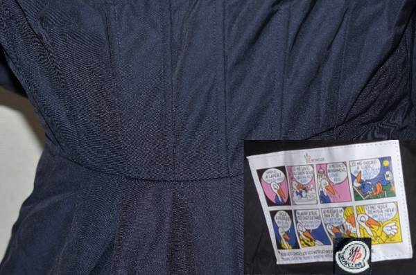 新品 モンクレールダウンコート ファー付 レディース 紺S 2016年