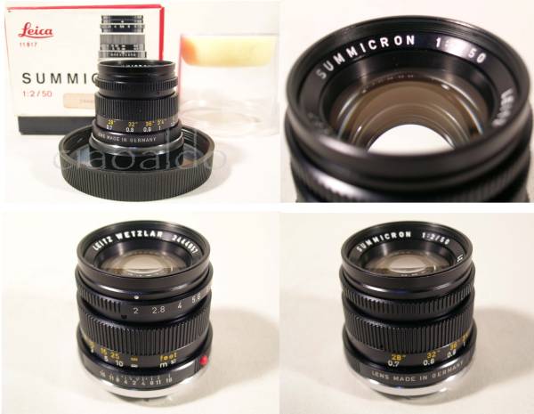 極美新同!!! ライカ・ズミクロン 50mm f2＋ 純正箱・フード他 | 50mm