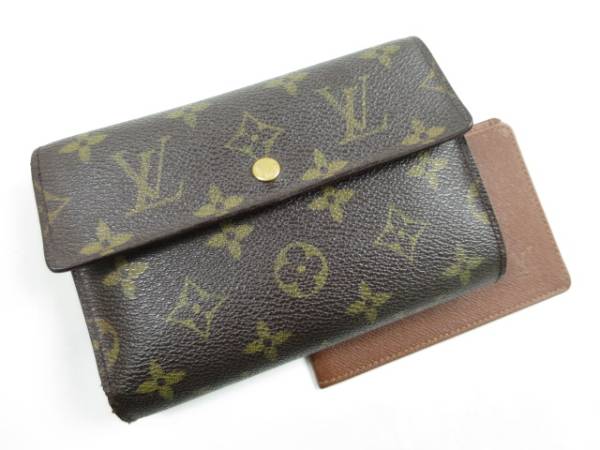 E1297■EHX■1円～■本物L/V■モノ■3つ折財布■パピエ■売切り