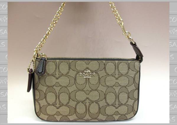 新品 コーチ シグネチャーチェーンハンドポーチ 4734-1
