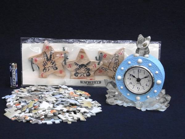 ☆わちふぃーるどダヤン 置時計/パズル/オーナメント☆目覚まし