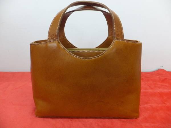 ◇Kitamura キタムラ 本革 ハンドバッグ 茶 ブラウン 定価2.7万
