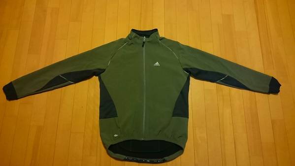 【送料無料・美品】アディダス サイクルジャケット カーキ Ｏ