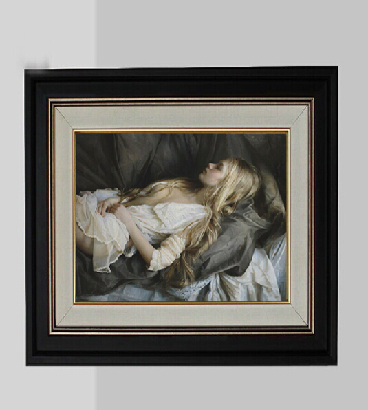 おすすめ！ ☆油彩 美人画 [肉筆保証] xz-703 額付き ☆ 絵画 ホビー
