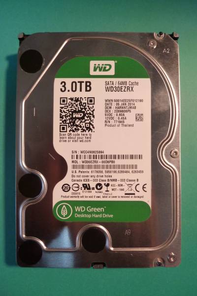 送料無料 Western Digital WD30EZRX(3TB) 初期不良保証付き3001 内蔵
