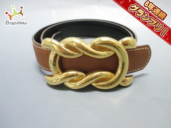 HERMES エルメス ミニコンスタンスリバーシブルベルト65ゴールド 18mm