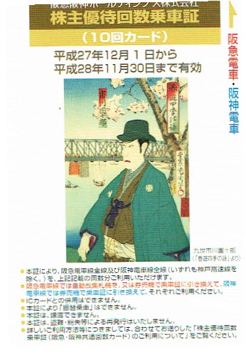 阪急阪神株主優待回数乗車証 40回分
