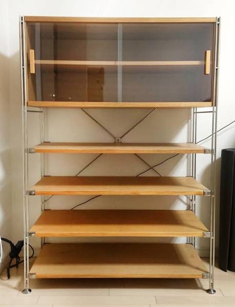 無印 ステンレスユニットシェルフセット タモ材 MUJI