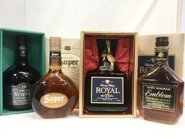 ローヤル 15年/リザーブ/スーパーニッカ/ シーグラムエンブレム