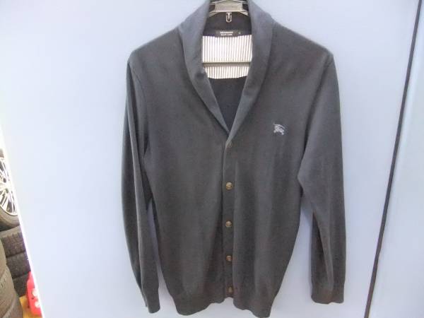 BLACK ニット BURBERRY カーディガン LABEL 即決☆BURBERRY LABEL 