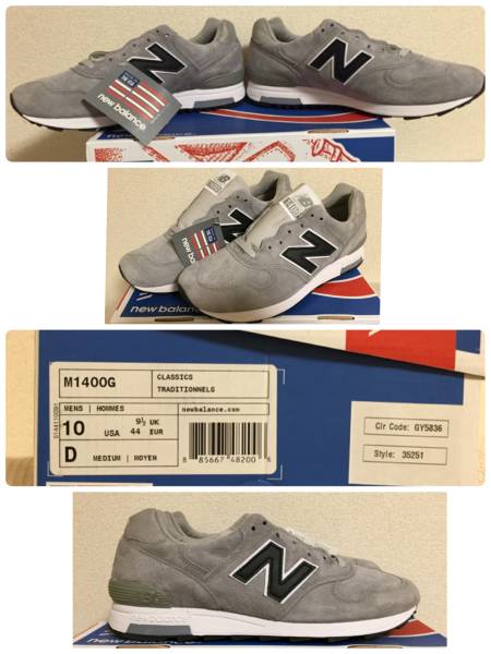 J.CREW別注ニューバランスM1400Gライトグレーブラック28cm★1300