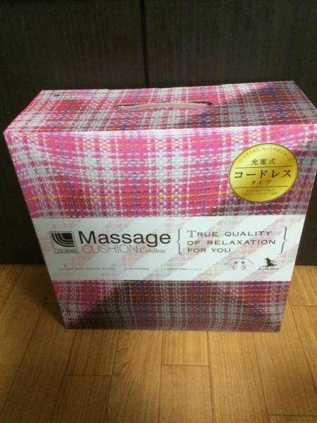マッサージクッション コードレス（チェックピンク）:AX-HL248CP
