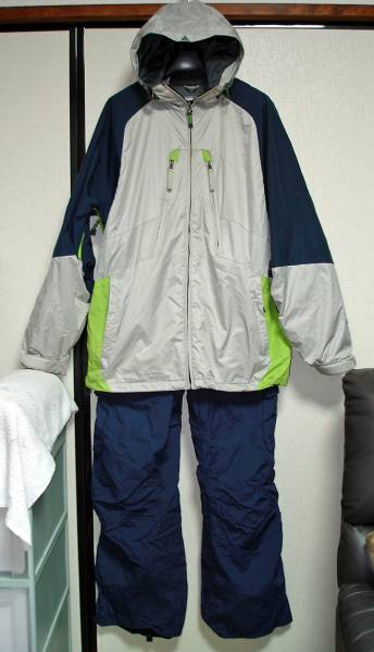 送料494円～Lサイズ KICKSスノーボードウエア上下セット 中古品