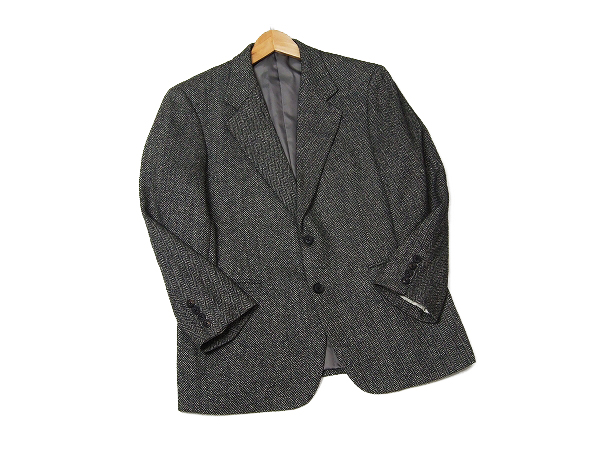 新同★バーバリー★ヘリンボーン★2つ釦*ツイードジャケット*AB3