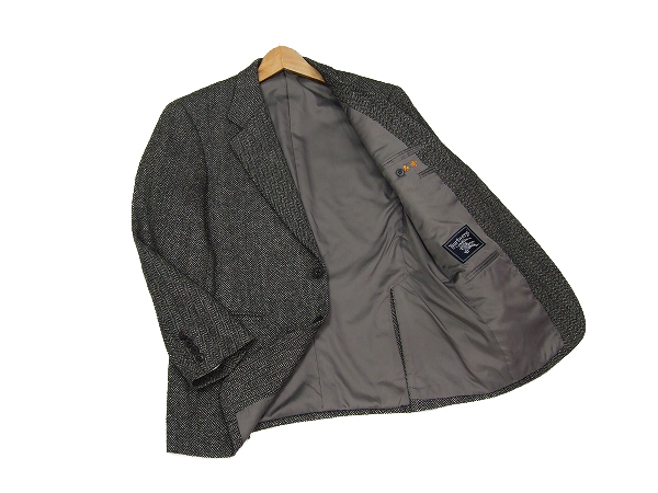 新同★バーバリー★ヘリンボーン★2つ釦*ツイードジャケット*AB3