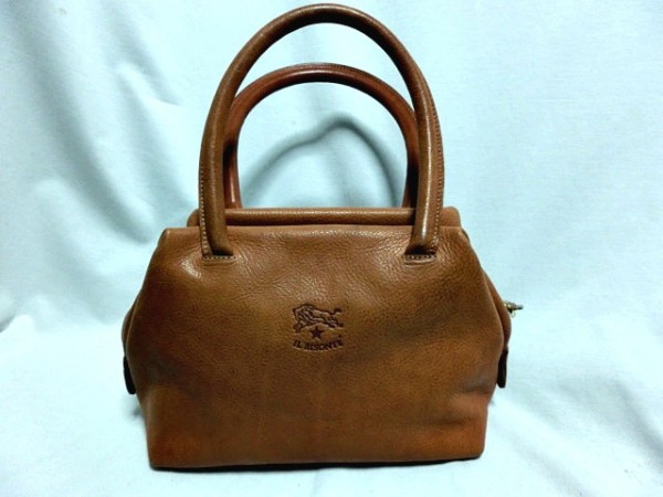 □IL BISONTE 【イルビゾンテ】 ハンドバッグ ヌメ革 良品 
