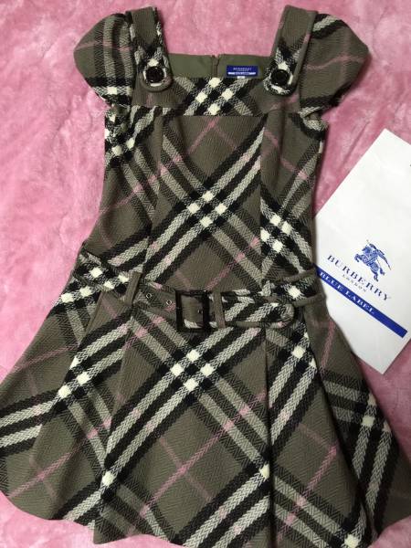 バーバリーブルーレーベル ノバチェック 膝下ワンピース 三陽 BURBERRY