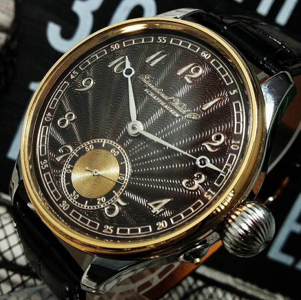☆IWC テクスチャーダイヤル 裏スケ 手巻き腕時計1901年（訳あり