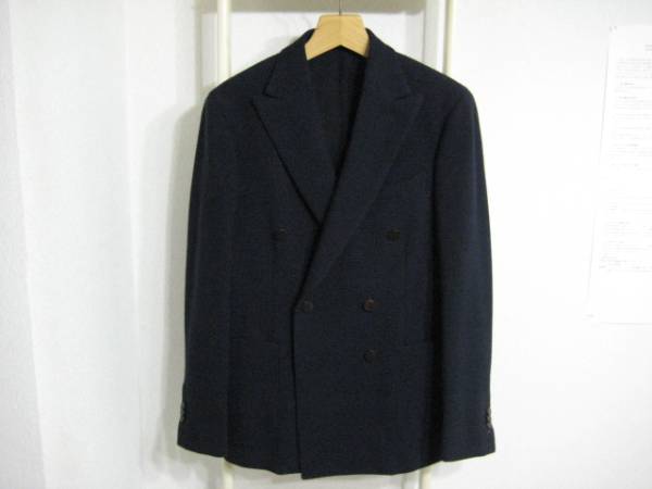 THE GIGI ダブルジャケット ウール ホップサック Isaia Lardini