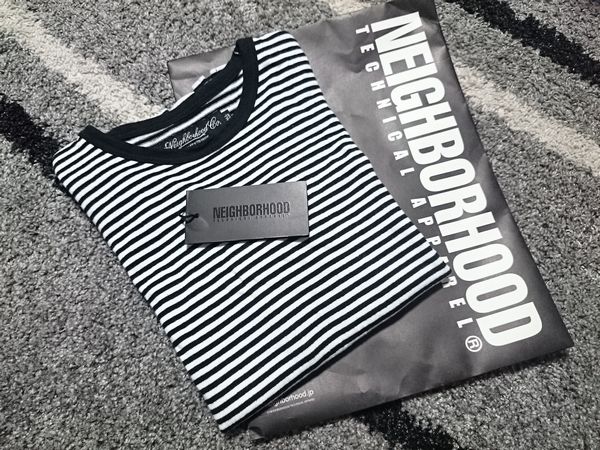 NEIGHBORHOOD ネイバーフッド BORDER 美品 ボーダーtシャツ ブイネック