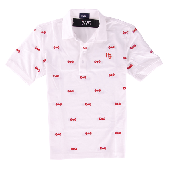 新品 パーリーゲイツ メンズ ゴルフ 半袖 シャツ 白 5♪42