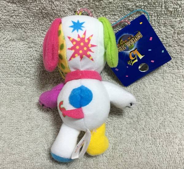 USJスヌーピーぬいぐるみストラップ15周年REBOOOORN限定カラフル