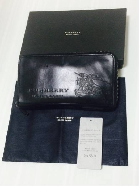 バーバリー ブラックレーベル ビッグホースマーク 財布 長財布