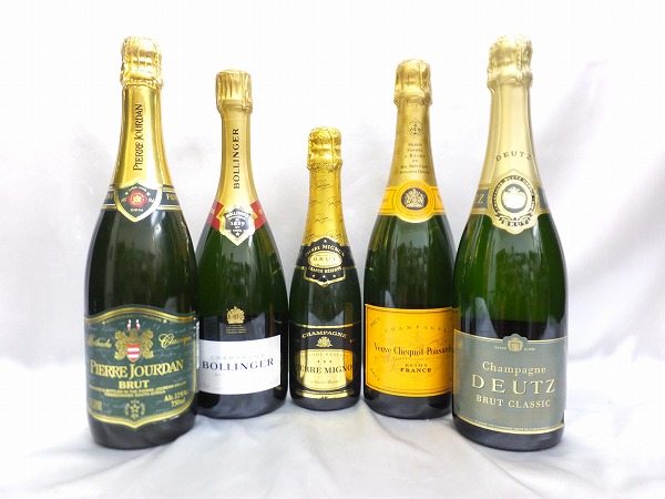 【未開栓】 ヴーヴクリコ ボランジェ 他 シャンパン 5本セット