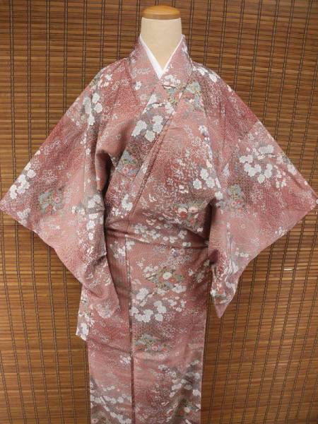 【よそおい】9085小紋　新古品　Ｌ寸　多彩な柄○即決送料無料